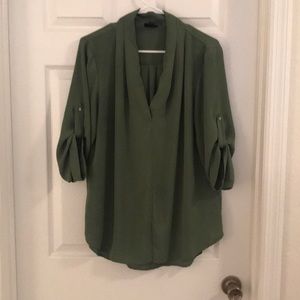Army green blouse